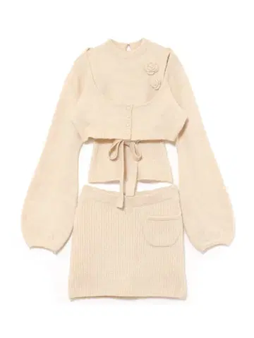 andmary Flower knit set up