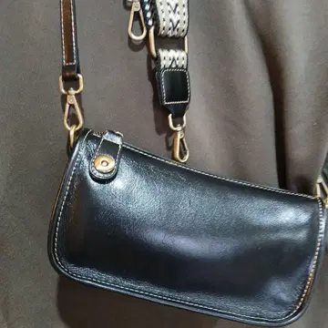 블랙 가죽 숄더백