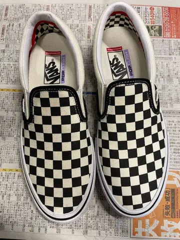 VANS 체크 무늬 슬립온 US9.0