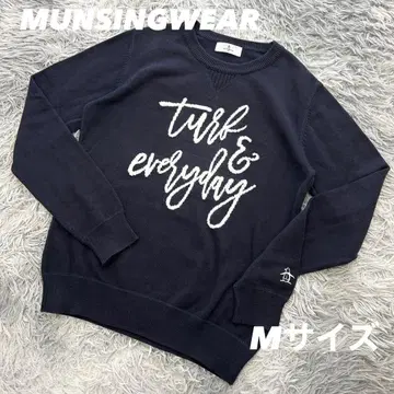 먼싱웨어 니트 스웨터 네이비 펭귄 M 사이즈