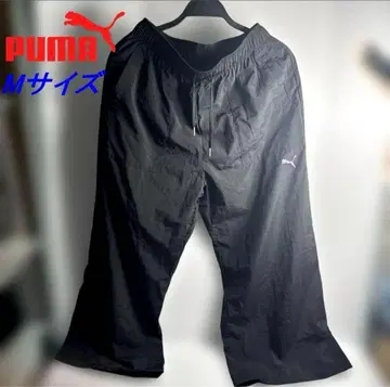 PUMA 우븐 와이드 크롭 팬츠 674945-01 M 사이즈 블랙