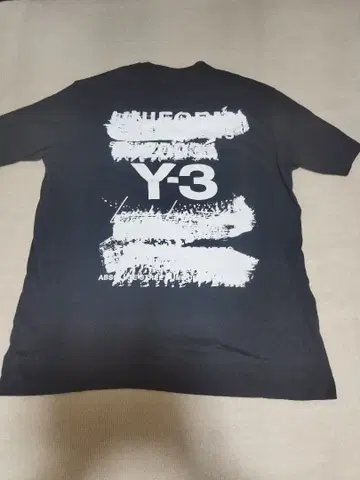 Y-3 그래픽 프린트 T셔츠 블랙