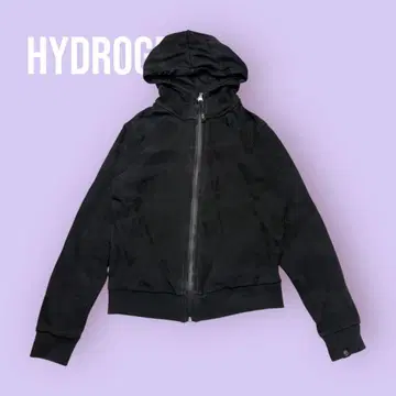 HYDROGEN 블랙 풀 집업 후드티 S 사이즈 긴팔 S1186