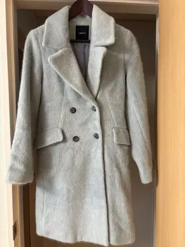 DRWCYS 블루 더블 브레스트 체스터 코트 36