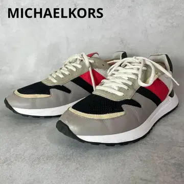 마이클코어스 MK 로고 스니커즈 가죽 시그니처 절개 통굽 28cm