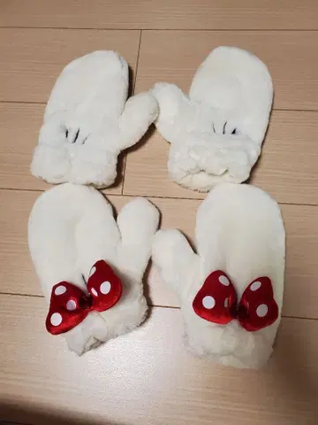 디즈니 리조트 미튼 장갑 미키 미니 페어 성인용