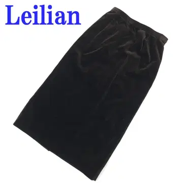 레리안 롱 타이트 스커트 벨로아 브라운 코튼 9 C4902