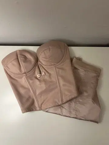 [ NOVARESE ] 베이지 브라이덜 이너 B65 상하의 세트 S