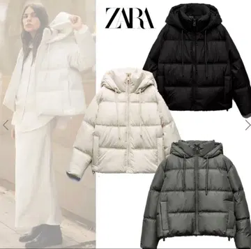 ZARA 크롭 기장 충전솜 다운 자켓