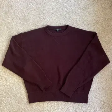 유니클로 C 스무스 코튼 크루넥 스웨터 S