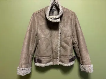 ZARA trf 무스탕 숏 자켓 그레이