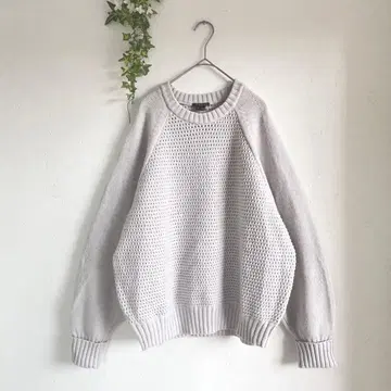 띠어리(Theory) 새상품급 루즈핏 메쉬 도킹 울 니트