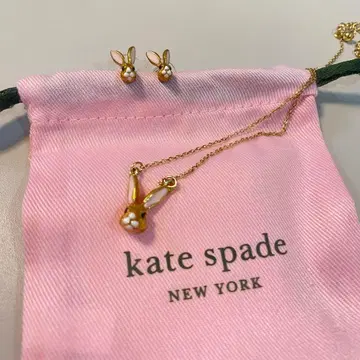 케이트 스페이드 토끼 귀걸이 목걸이 세트