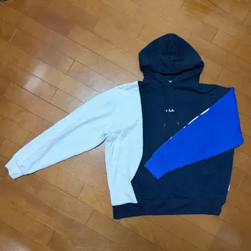FILA 후드티 M 사이즈 네이비 블루/화이트