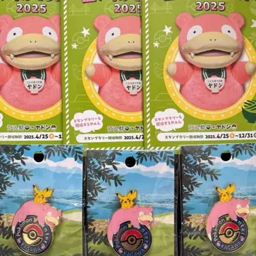 포켓몬 센터 카가와 한정 야돈 피카츄 로고 핀즈 3개