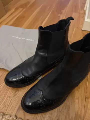 새상품급 FABIO RUSCONI 파비오 루스코니 사이드 고어 부츠 37