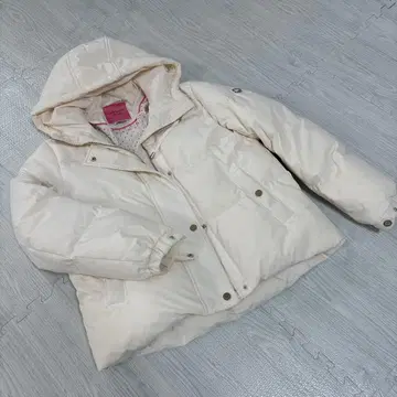 케이트 스페이드 후드 부착 다운 자켓 화이트