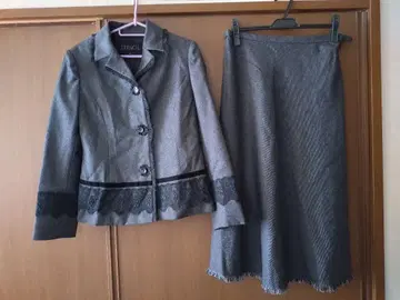 그레이 자켓 스커트 셋업