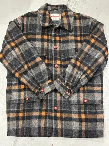 맥레거 울 자켓 체크 무늬 레트로 빈티지 80s