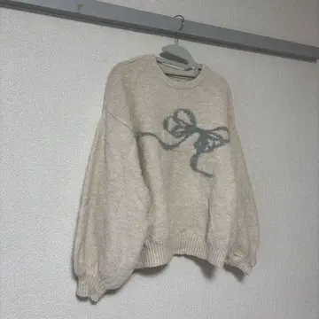 muguet 리본 모티브 니트