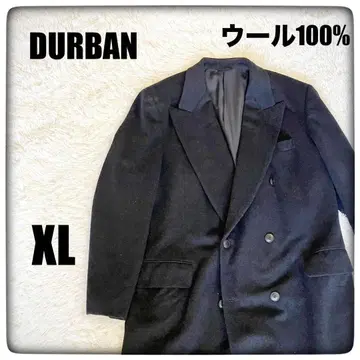 [ 새상품급 ] DURBAN 더반 체스터 코트 더블 블랙 울 XL