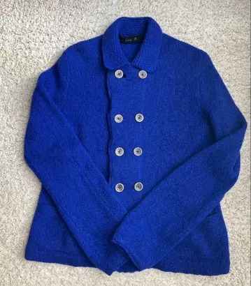45RPM 니트 자켓 울 100% 파랑