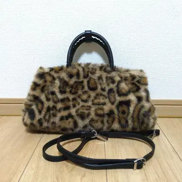 인조 모피 스퀘어 숄더백 2WAY