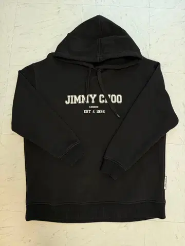 JIMMY CHOO 블랙 후드 부착 후드티