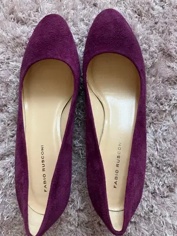 FABIO RUSCONI 퍼플 스웨이드 펌프스