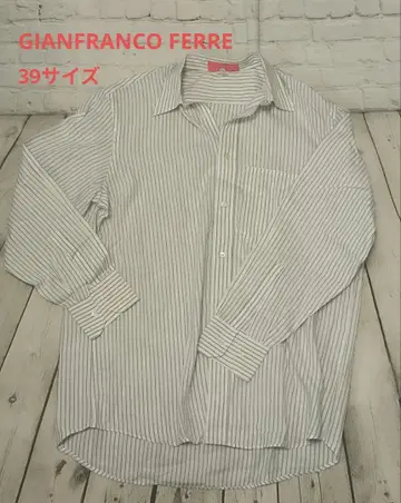 잔프랑코 페레 39 긴팔 스트라이프 셔츠 코튼 100% 이탈리아