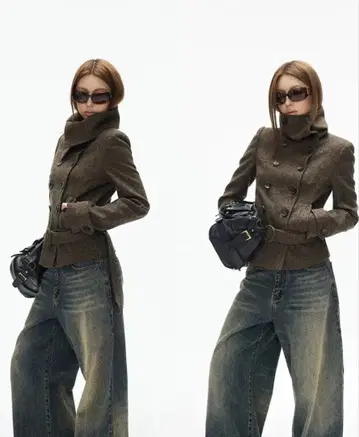 IAMXIAA 하이넥 벨트 자켓