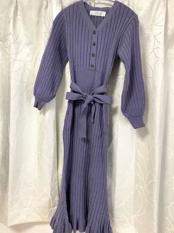 tocco closet 니트 머메이드 원피스 라벤더