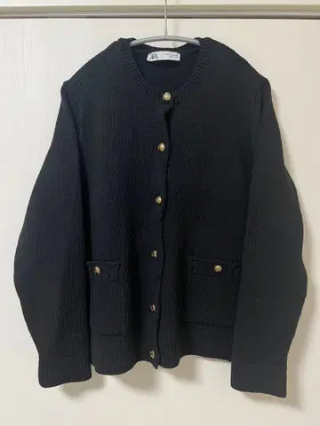 ZARA 새상품급 블랙 가디건 버튼 포함 포켓 있음 L 사이즈