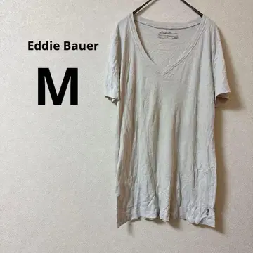Eddie Bauer [ M ] 라이트 그레이 V넥 티셔츠