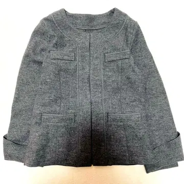 스무리라 노카라 자켓 9호 울 100% 미디엄 그레이