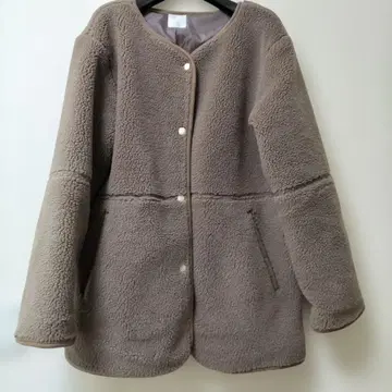 그레이 보아 자켓 스냅 버튼 포함