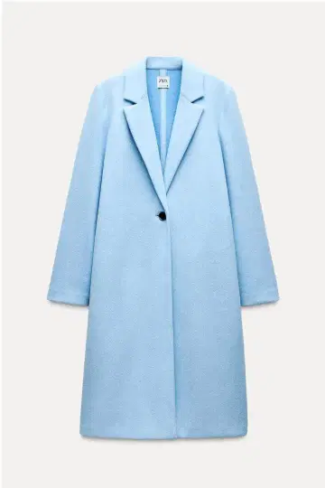새상품급 경량 ZARA 라이트 블루 롱 코트 L 사이즈