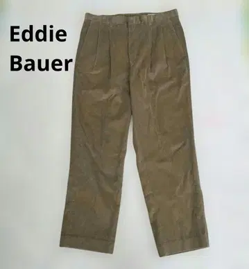 Eddie Bauer 화이트 택 투 턱 굵은 폭 코듀로이 팬츠 W35