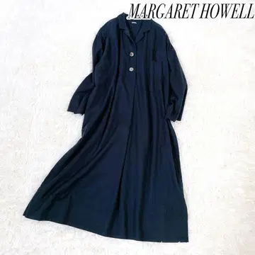 새상품급 마가렛호웰 롱 기장 셔츠 원피스 코튼 캐시미어 혼방