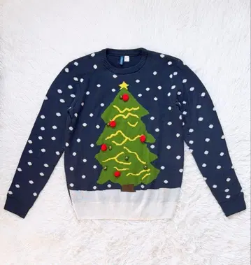 H&M 크리스마스 트리 니트 스웨터 방울 포함
