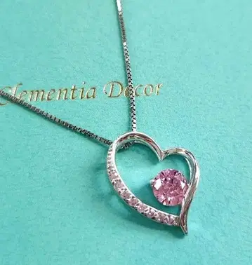 클레멘티아 하트 스와로브스키 실버 925 목걸이