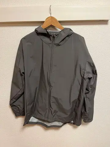 그레이 후드 부착 나일론 자켓 XL