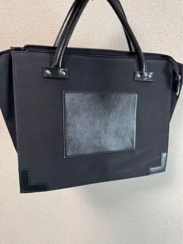 토트백 블랙 캔버스 가죽 PROPCELL