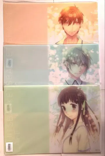 후르츠 바스켓 콜라보 카페 클리어 매트 토오루 유키 쿄우 B4 사이즈