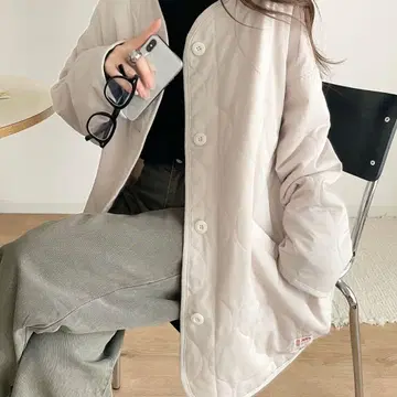 [ 자바 콜라보 ] 노카라 퀼팅 코트 CLF014