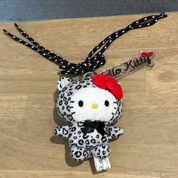 헬로키티 마스코트 레오파드 무늬 키링