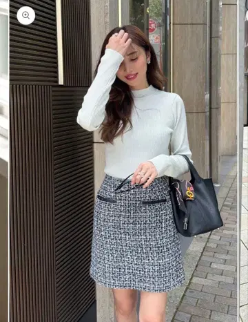 LUDICRUM 트위드 미니 스커트