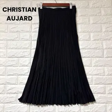 크리스찬 오자르 스커트 플리츠 블랙 심플 오피스 포멀