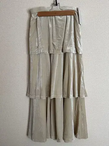 JUNOAH 벨로아 프릴 캉캉 스커트 (페치 스커트 세트)