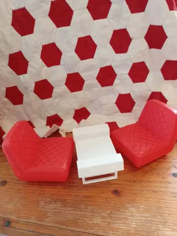 2대 리카짱 응접 세트 가구 구 타카라 성명 기재 있음